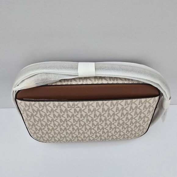 Michael Kors Jet Set Large Logo Crossbody Bag -Vanilla - NWT - Picture 4 of 7